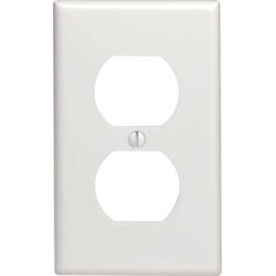 Wallplate receptacle 1 gang ivory