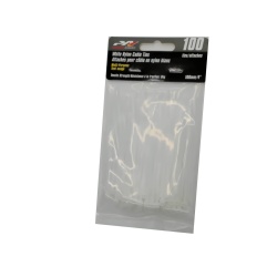 White nylon cable ties 4 inch 100 pack 8kg Precision Acoustics