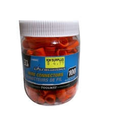 Wire connector marrettes jar of 100 orange