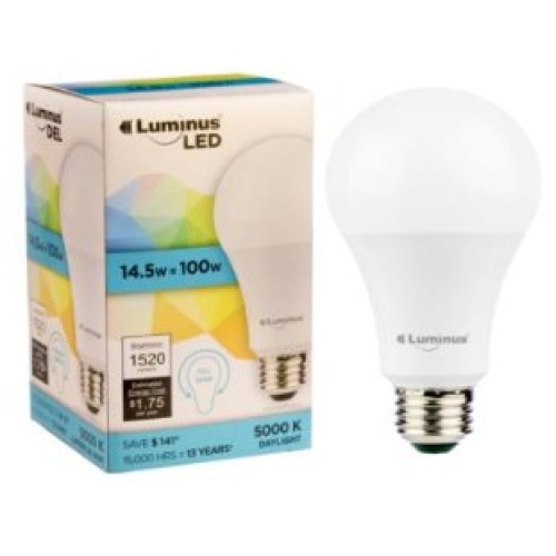 LED 14.5W A19 5000K LUMINUS