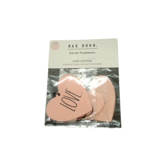 Car Air Fresheners 3pk. Cozy Cotton Love Rae Dunn