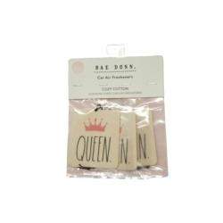 Car Air Fresheners 3pk. Cozy Cotton Queen Rae Dunn