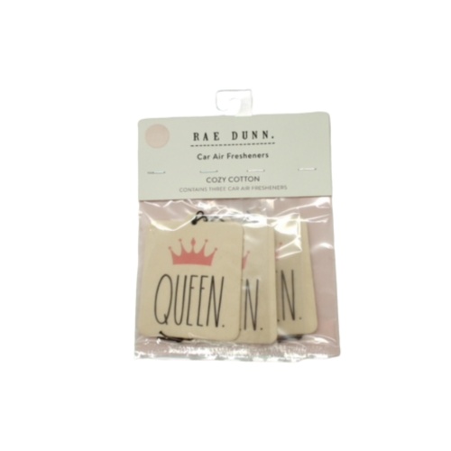 Car Air Fresheners 3pk. Cozy Cotton Queen Rae Dunn
