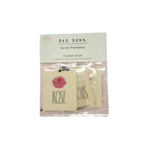 Car Air Fresheners 3pk. Flower Shop Rose Rae Dunn