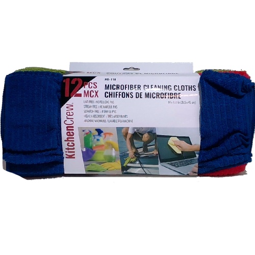 Cleaning Cloths Microfiber 12pk. 14x17.7