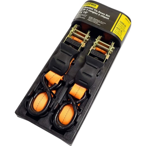 Ratchet tie down 2 pc 1x15' Heavy duty