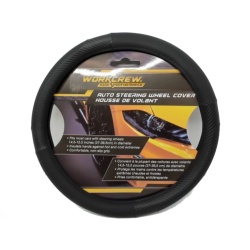 Steering Wheel Cover Fits 14.5-15.5" Black High Performance Workcrew"