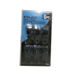Tarp and Mesh tie down screw clips 6 pack