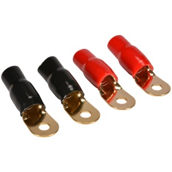 Ring terminal 8 gauge gold 4 pc