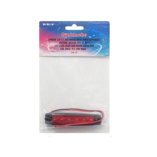 red 6 LED strip 12 volt for car boat trailer etc..