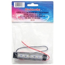 white 6 LED strip 12 volt for car boat trailer etc..