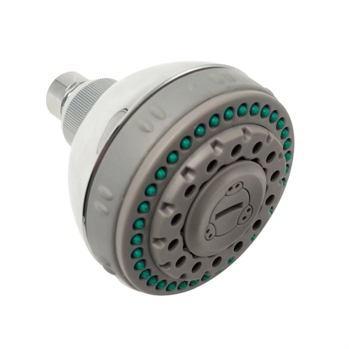 Wall Mount Showerhead Round 4in 10cm 3-Settings Chrome Plated ABS