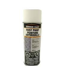 Rust Spray Paint Flat White 340g. Interior Exterior Armor Coat
