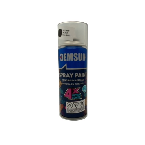 Spray Paint Glossy Black 300g. Demsun