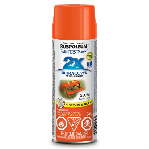 Spray Paint Real Orange Painters Touch 2X 340G Rustoleum