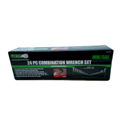 24pc. Combination Wrench Set MM/SAE Grip