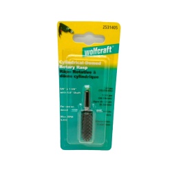 Cylindrical Domed Rotary Rasp 5/8 X 1 3/8" Wolfcraft 1/4" Shaft"