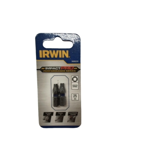 Impact Driver Bits 2pk. Sq2 25mm Impact Pro Irwin