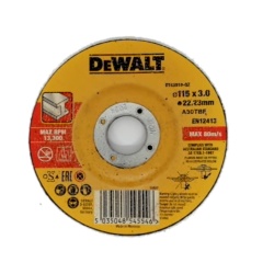 Metal Cutting Wheel Depressed Center 4 1/2 115x3.0x22.23mm Dewalt"