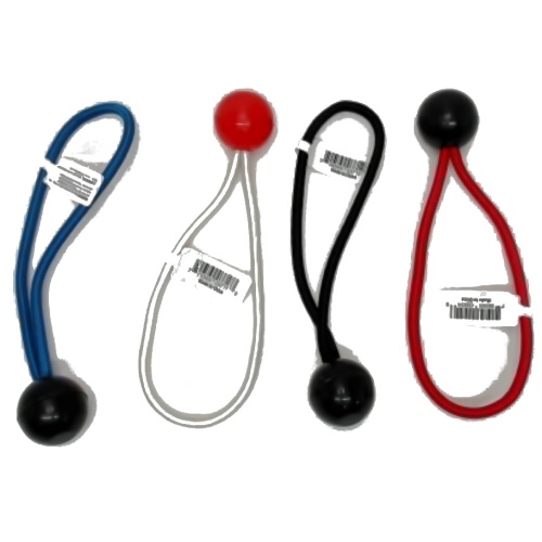Stretch Cord 6 w/Black Ball Ass't Colours