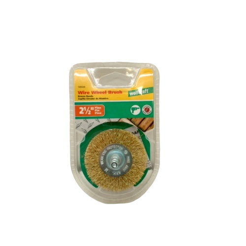 Wire Wheel Brush 2 1/2 Brass Wire Fine Wolfcraft