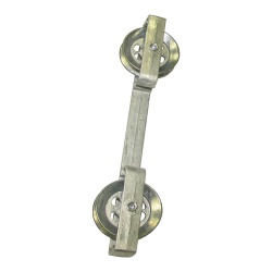 Aluminium Spacer 10 Plastic Wheel Clothesline"