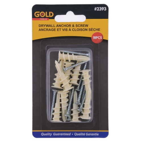 Anchors - 18 pc drywall self drilling with screws