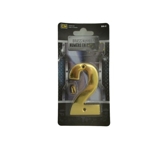 Brass House Number 2 3 inch