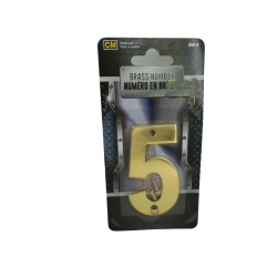 Brass House Number 5 3 inch