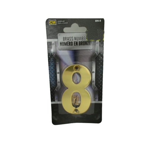 Brass House Number 8 3 inch