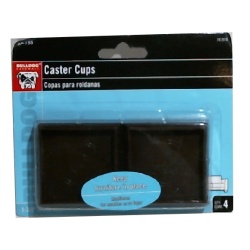 Caster Cups 1-3/4 4pk. Square Bulldog"