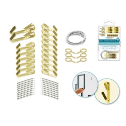 Decor Home: Picture/Wall Hanging Kit 43pc in Case w/Closure