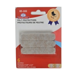 Felt Protectors 6pcs 2-5/8x 1/2 Inch Self-adhesive