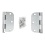 Hinge - door 3 brushed stainless set/2 w/screws