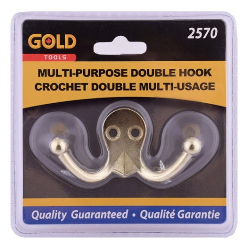Hook multipurpose double hook screws included