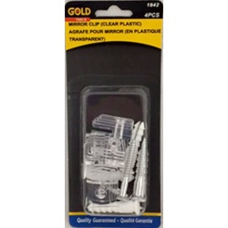 Mirror clips clear plastic