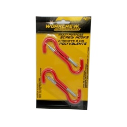 Multi Purpose Screw Hooks 4pk. Workcrew