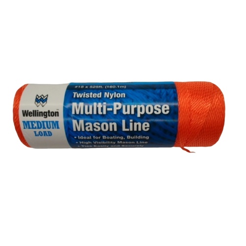 Multi Purpose Mason Line #18 X 525' Twisted Nylon Orange Medium Load Wellington