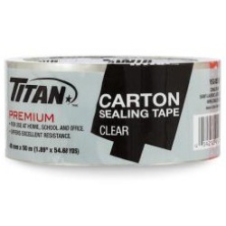 CLEAR TAPE INDIVIDUALLY WRAPPED 48mmx50m TITAN