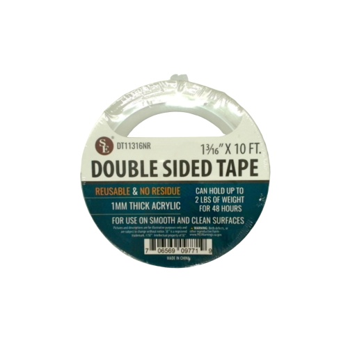 Double Sided Tape 1-3/16 X 10' 1mm Thick Acrylic Reusable