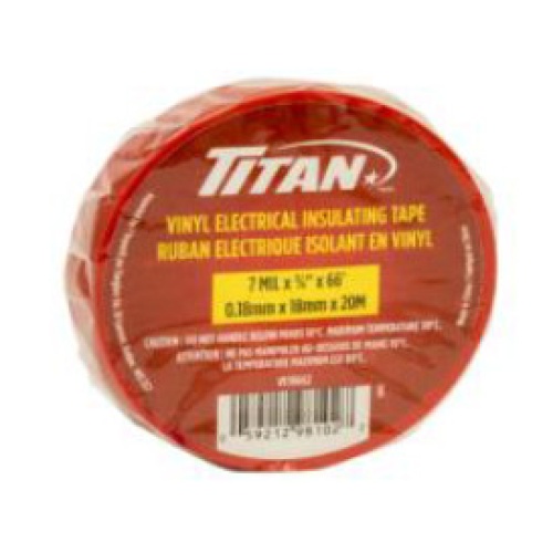 RED P.V.C.ELECTRICAL TAPE 18mm x 20m TITAN