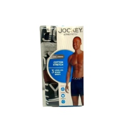Boxer Briefs 3pk. Cotton Stretch Long Leg Jockey Assorted