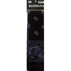 Bandana Printd BLK 21X21 inches