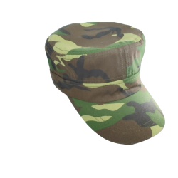 Military Style Fatigue hat - washed camo