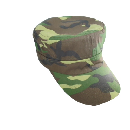 Military Style Fatigue hat - washed camo