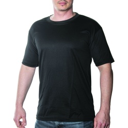 Military T-shirts Xxlarge Black Kwik Dry Short Sleeve