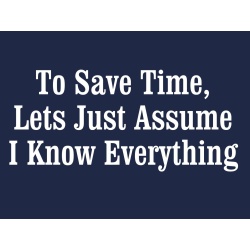 T-Shirt with print - Assume I Know - XL