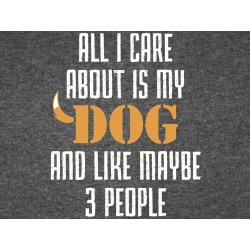 T-Shirt with print - Care About Dog - M