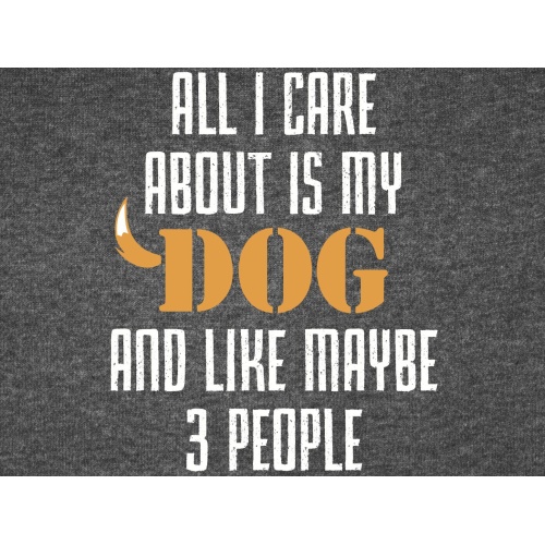 T-Shirt with print - Care About Dog - M