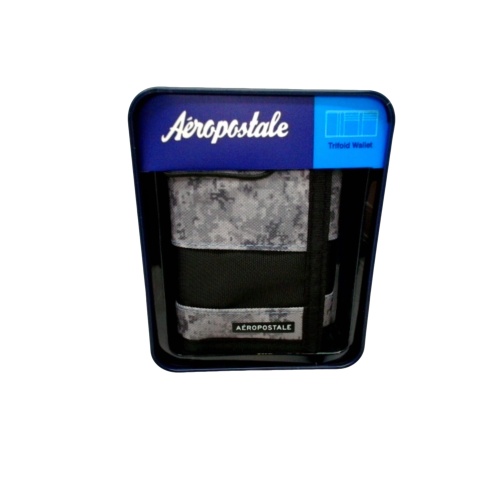Aeropostale Trifold Wallet Grey Camo
